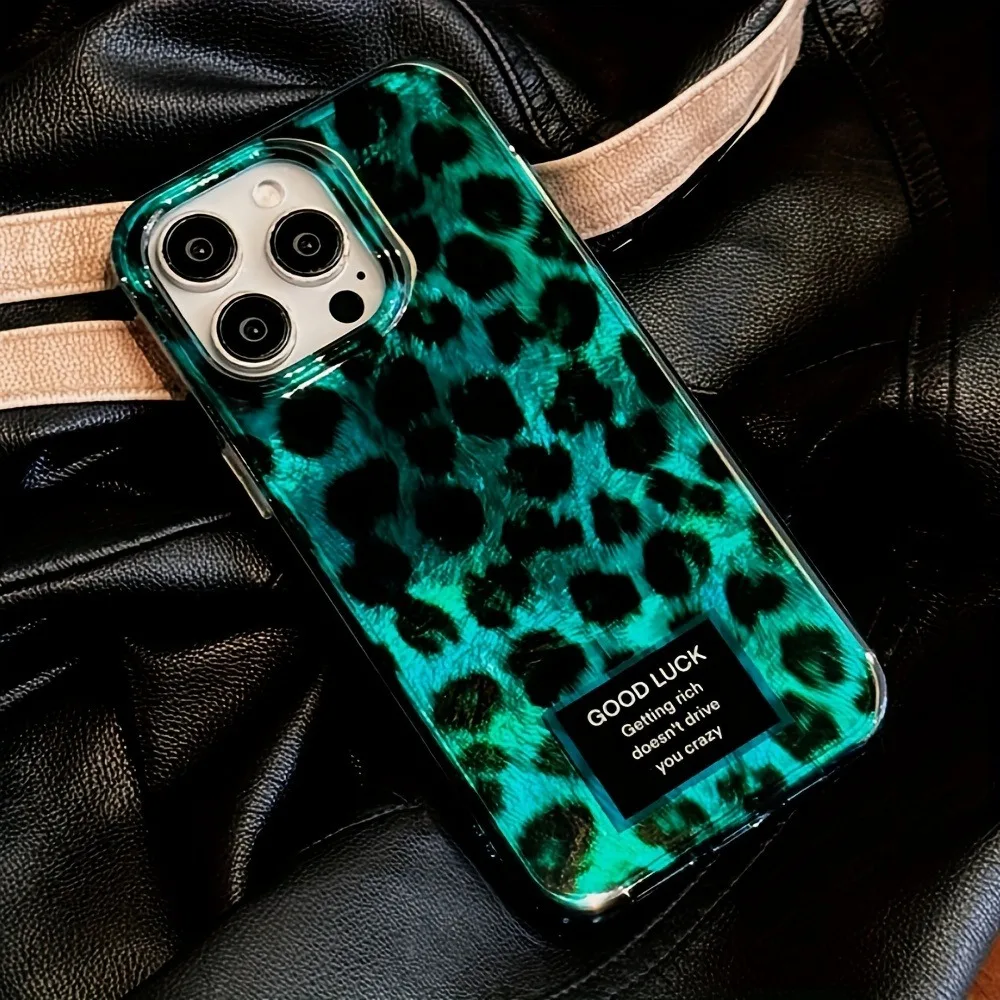 Phone Cases Leopard Print - เคสโทรศัพท์ลายเสือดาวน่ารักสไตล์เรโทรเลเซอร์สำหรับ iPhone 17 15 16 14