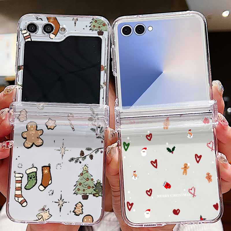 Phone Cases Z Fold 4 - เคสโทรศัพท์ใสลายกวางเรนเดียร์สำหรับคริสต์มาส สำหรับ Samsung Galaxy Z Flip7