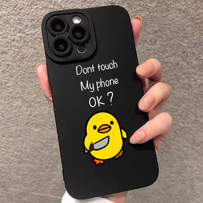 Phone Cases Like Loopy - เคสโทรศัพท์ซิลิโคนลายการ์ตูนเป็ดน่ารักสไตล์มินิมอล สำหรับ iPhone 17, iPhone 16