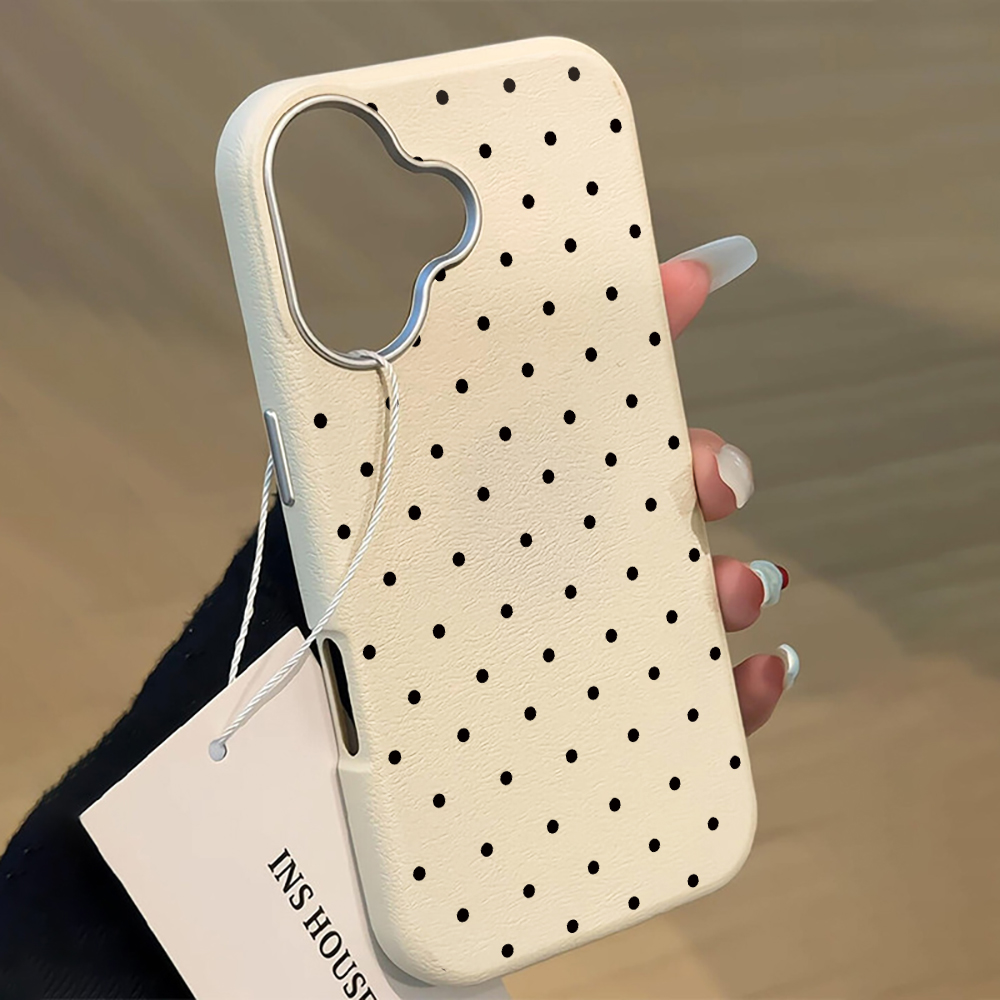 Phone Cases Korean - เคสโทรศัพท์ลายจุดน่ารักสไตล์เกาหลี สำหรับ iPhone 16 15 17
