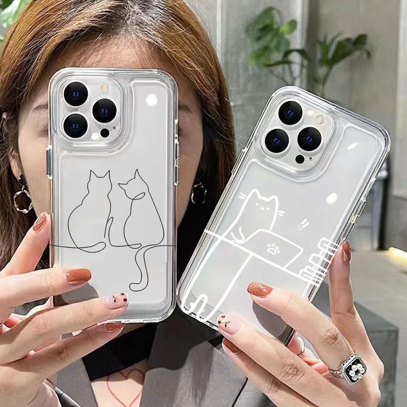 Phone Cases Drop Proof - เคสโทรศัพท์กันกระแทกน่ารักลายแมว สำหรับ Xiaomi 14 13T 14T