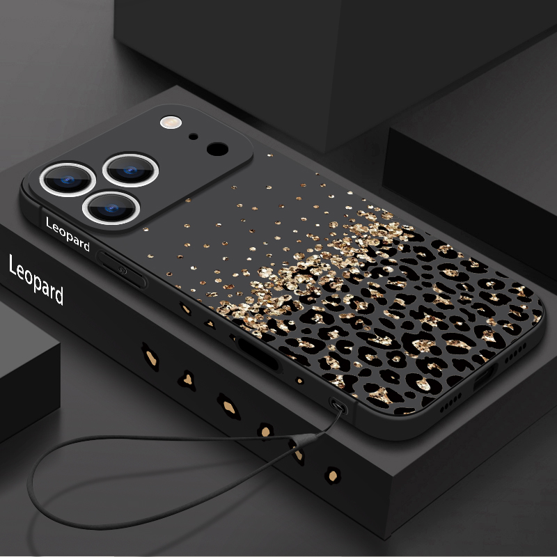 Phone Cases Iphone 17 Pro - เคสโทรศัพท์ลายเสือดาวพร้อมสายคล้อง สำหรับ iPhone 17 Pro Max