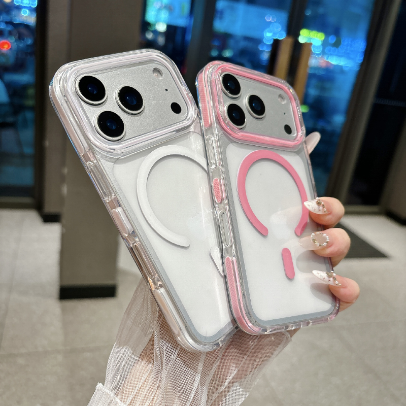 Clear Magsafe Case - เคสโทรศัพท์ใสกันลื่นสำหรับ iPhone 18 17 Pro Max