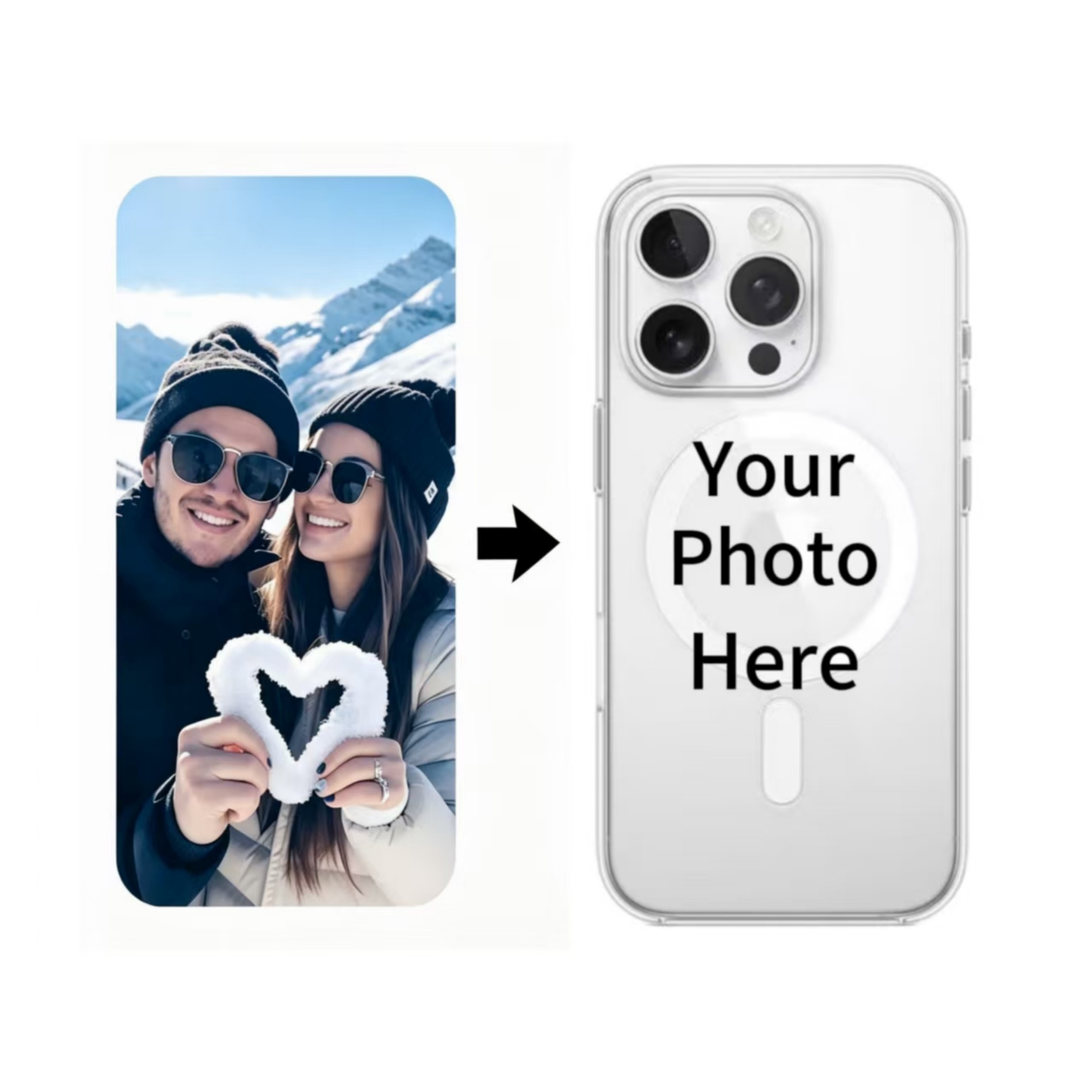 Phone Cases With Pictures - เคสแม่เหล็กสำหรับ iPhone 13 11 12 15