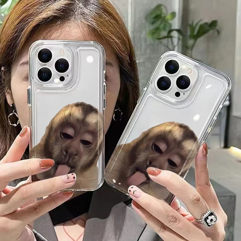 Phone Cases 13 - เคสโทรศัพท์ซิลิโคนลายลิงยื่นลิ้น สำหรับ Redmi 13C 4G 13