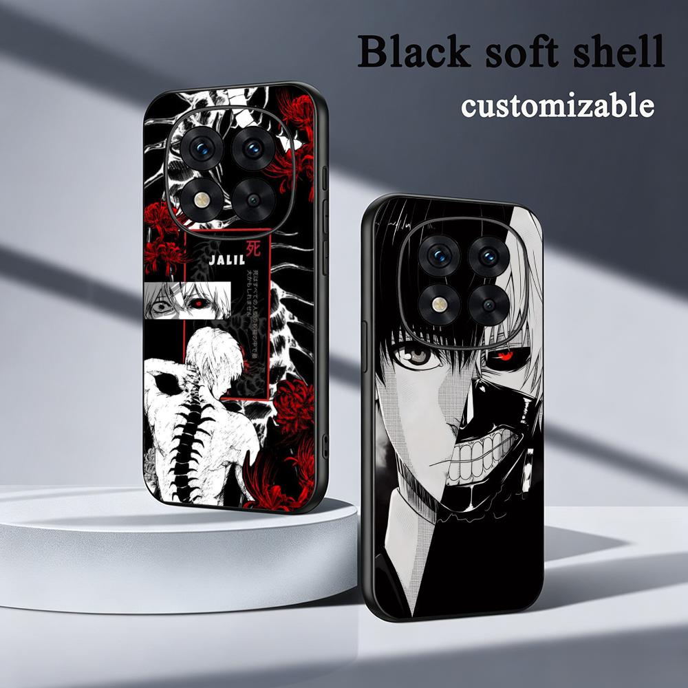 Phone Cases Anime - เคสโทรศัพท์ลายอนิเมะ Tokyo Ghoul สุดฮิต รุ่นคลาสสิก สีดำนุ่ม