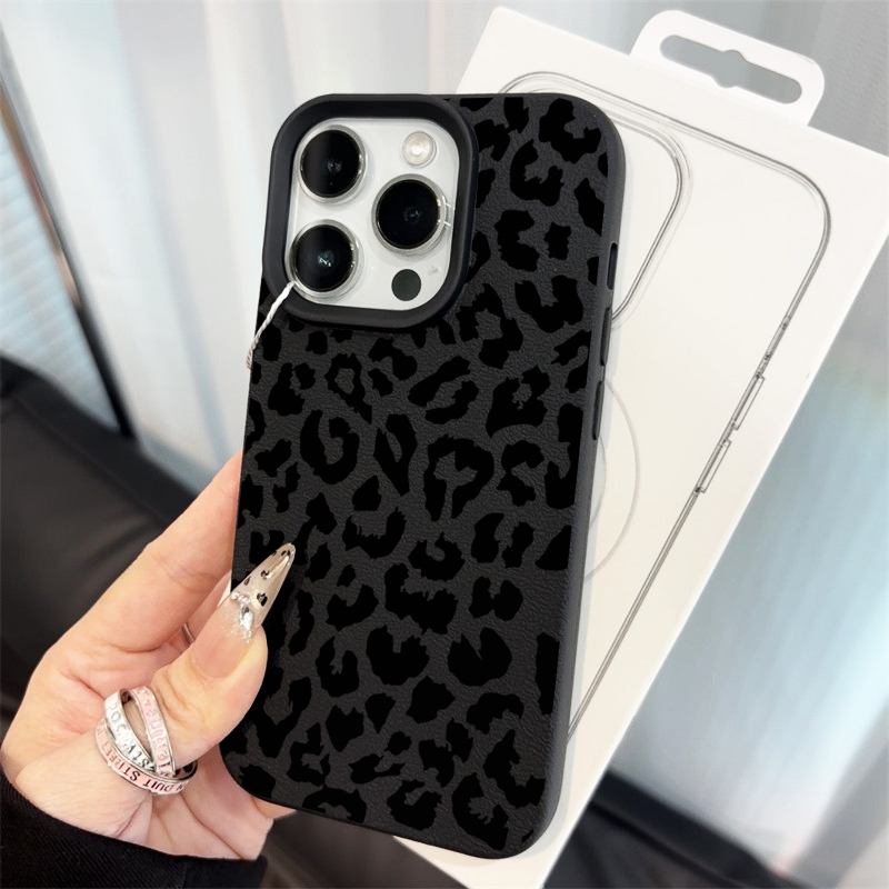 Phone Cases Leopard Print - เคสซิลิโคนสำหรับ iPhone 17 15 14 16