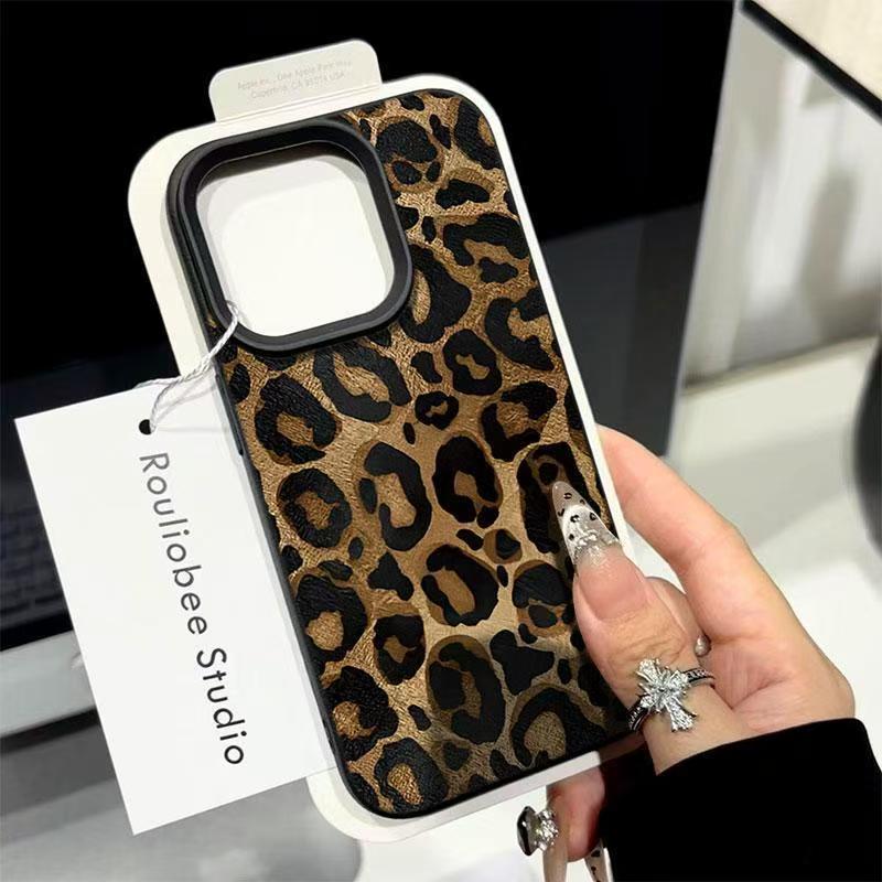 Phone Cases Leopard Print - เคสโทรศัพท์ลายเสือดาวสีน้ำตาล INS สำหรับ iPhone 17 16