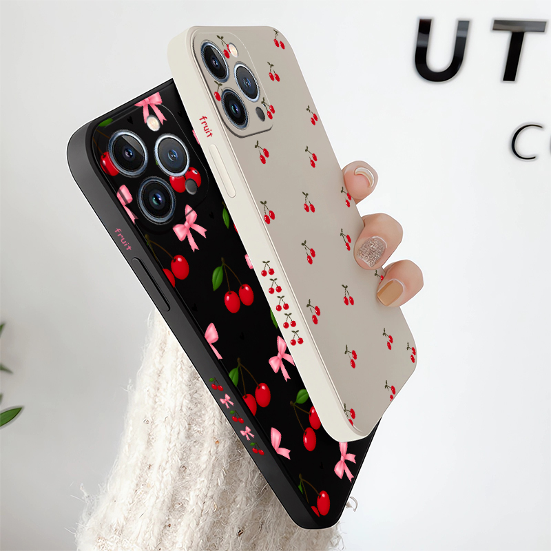 เคสโทรศัพท์ลายโบว์เชอร์รี่สีแด - Phone Cases Drop Proof บทวิจารณ์และราคา