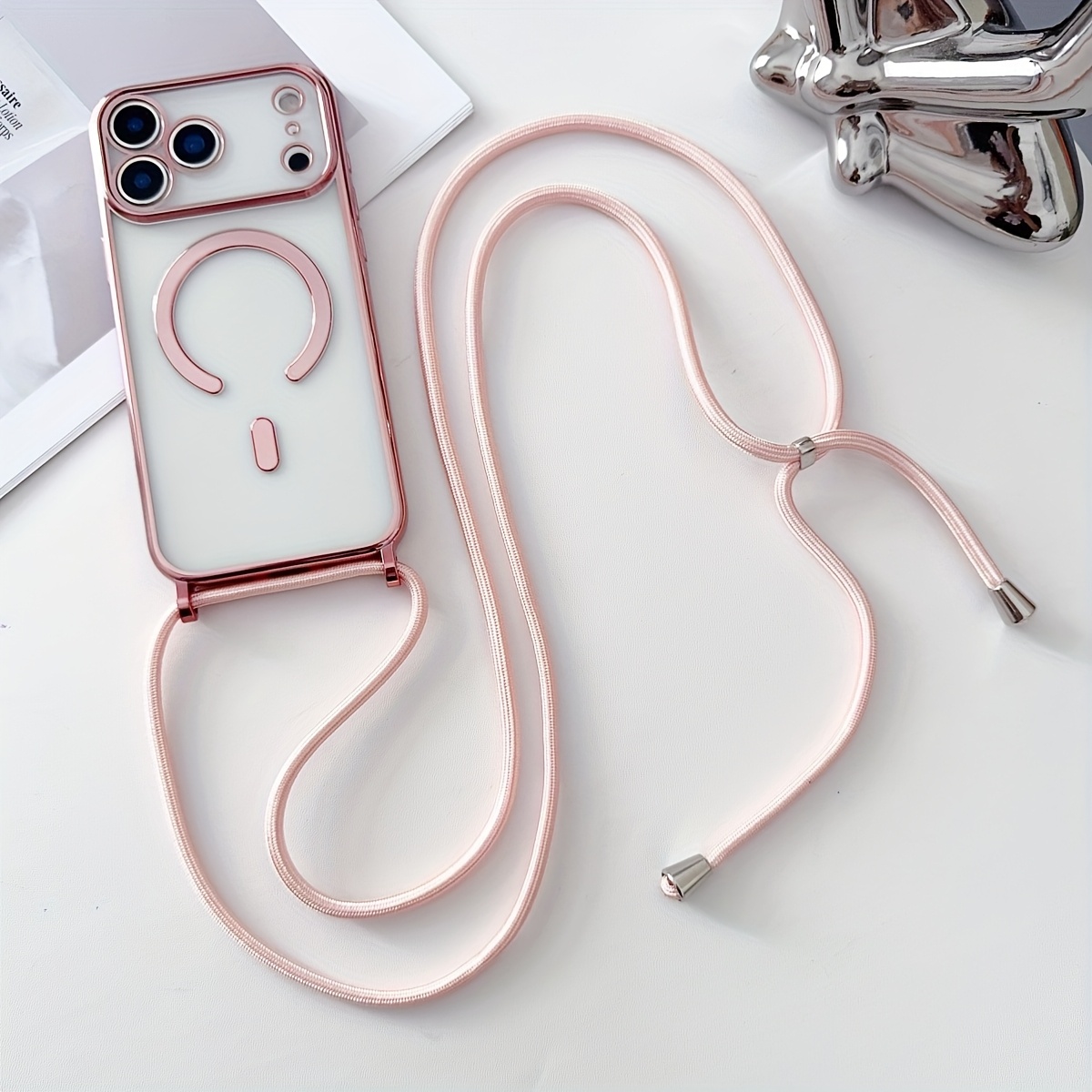 สายคล้องคอแบบหรูหราพร้อมเคสโทร - Clear Magsafe Case บทวิจารณ์และราคา
