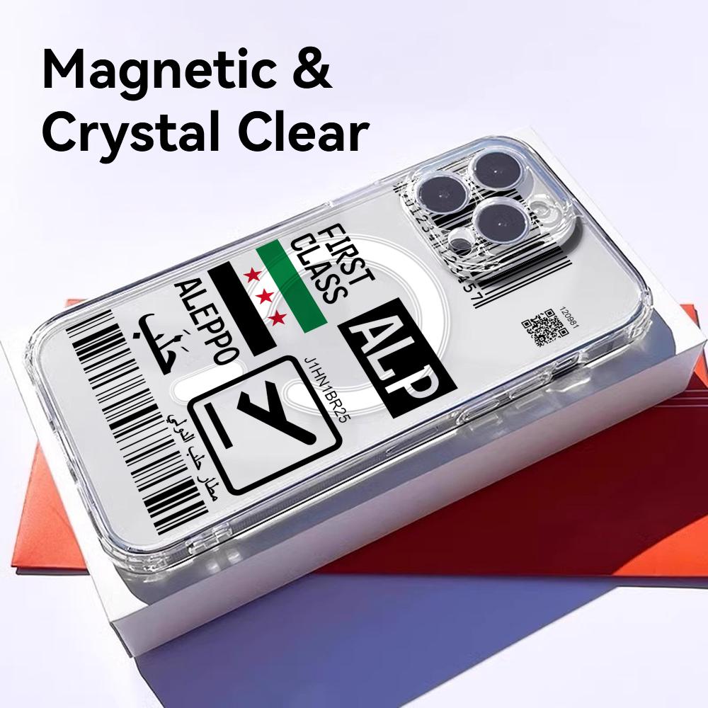 เคสโทรศัพท์ลายตั๋วเครื่องบินเด - Clear Magsafe Case บทวิจารณ์และราคา