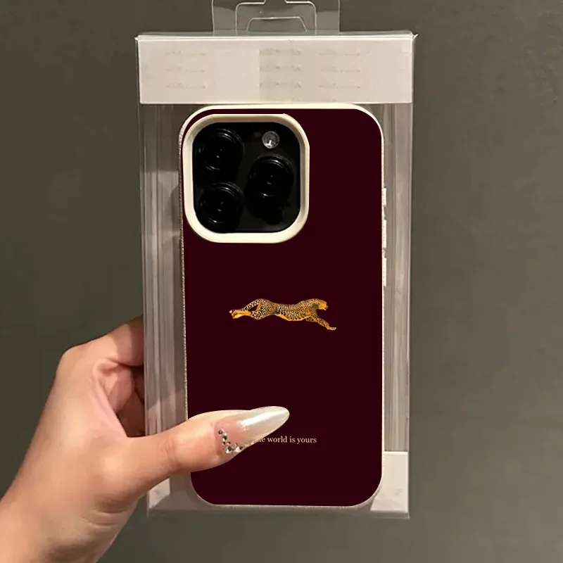 เคสโทรศัพท์ลายเสือดาวสีแดงไวน์ - Phone Cases Leopard Print บทวิจารณ์และราคา