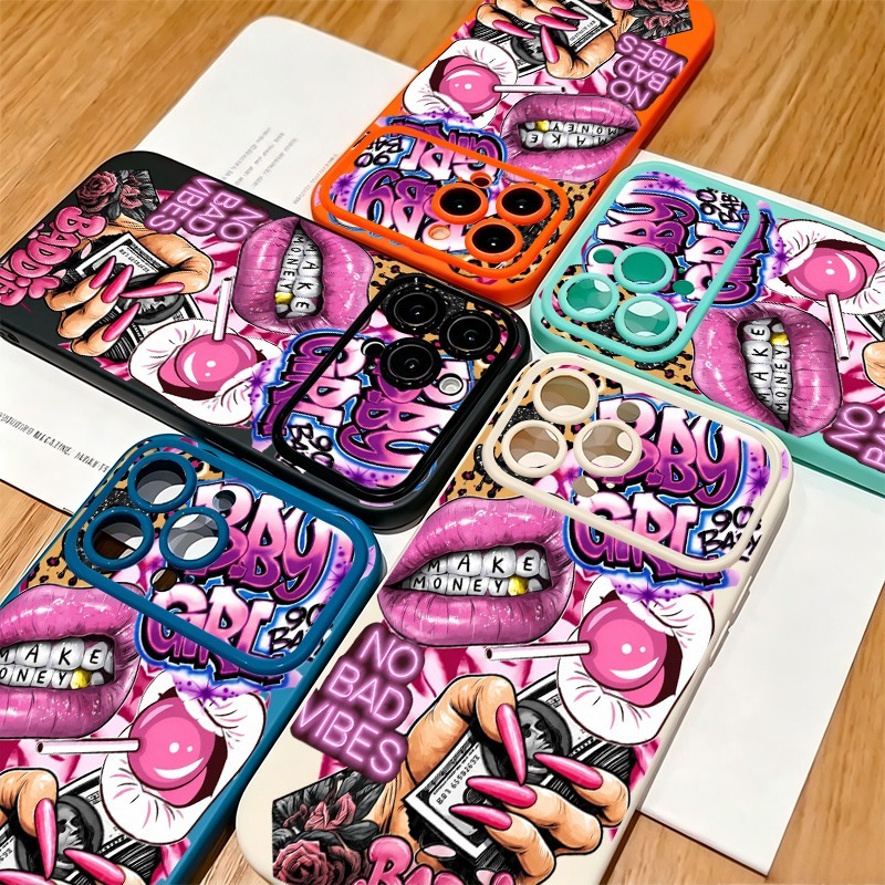 เคสโทรศัพท์ลายกราฟฟิตี้รูปปากส - Phone Cases Iphone 17 Pro บทวิจารณ์และราคา