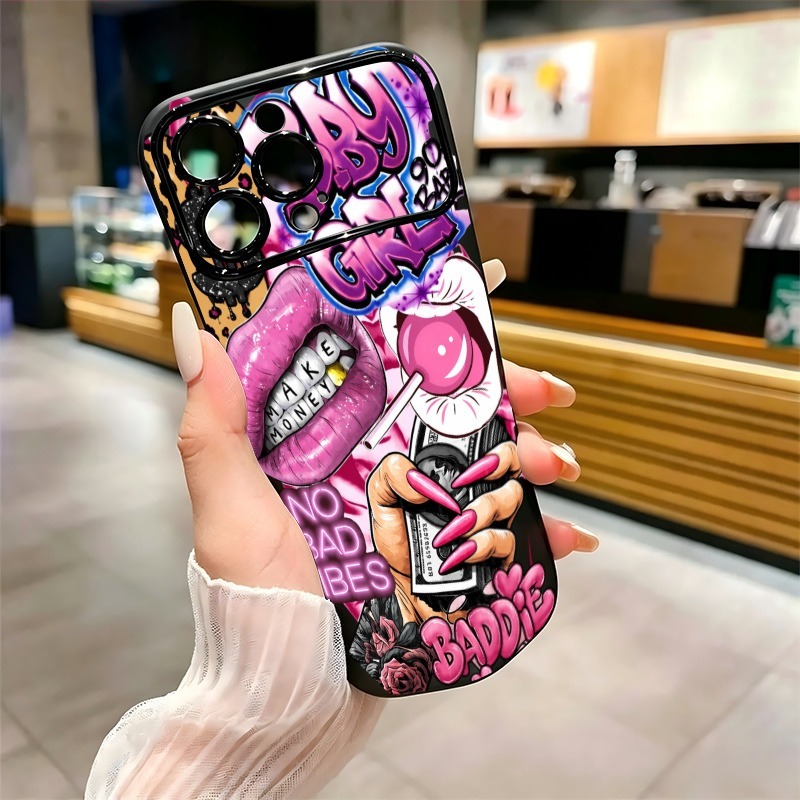 เคสโทรศัพท์ลายกราฟฟิตี้รูปปากส - Phone Cases Iphone 17 Pro บทวิจารณ์และราคา