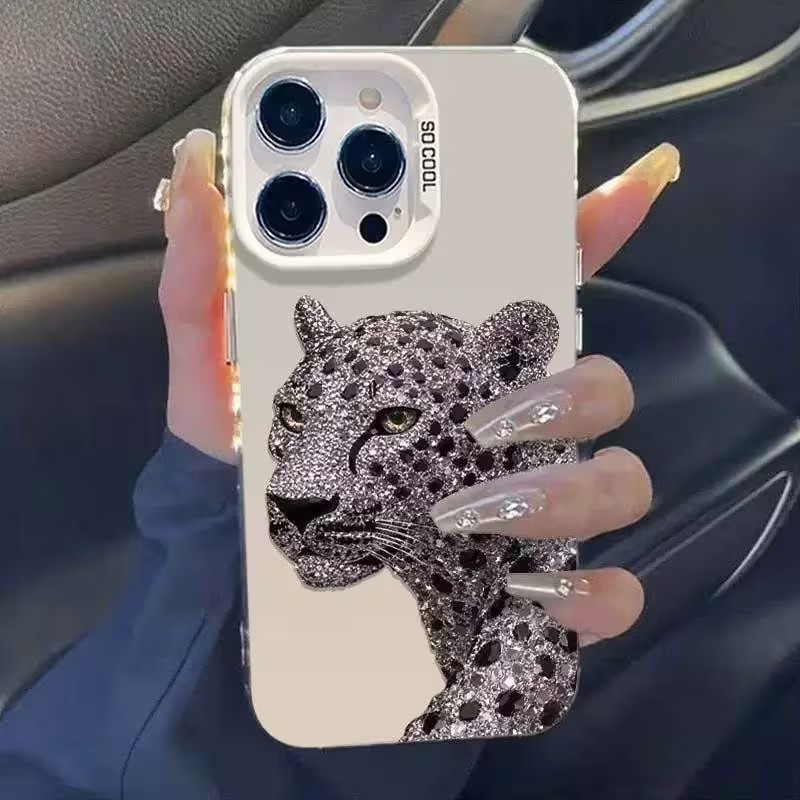 เคสโทรศัพท์ IMD ลายโฮโลแกรมสีเ - Phone Cases Leopard Print บทวิจารณ์และราคา