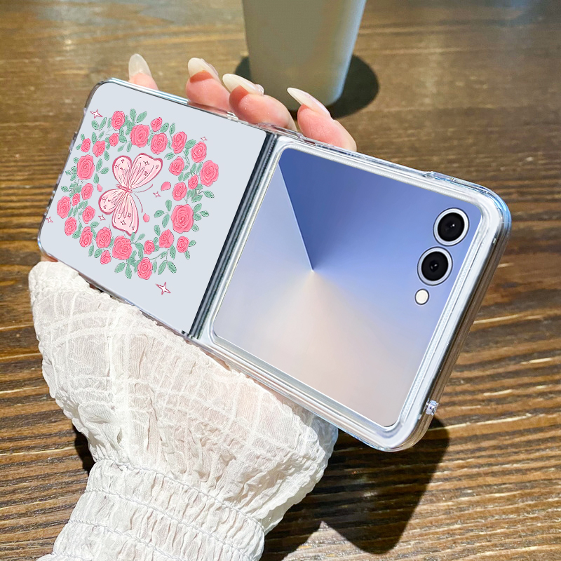 เคสโทรศัพท์ลายดอกไม้สีชมพูสำหร - Phone Cases Z Fold 4 บทวิจารณ์และราคา