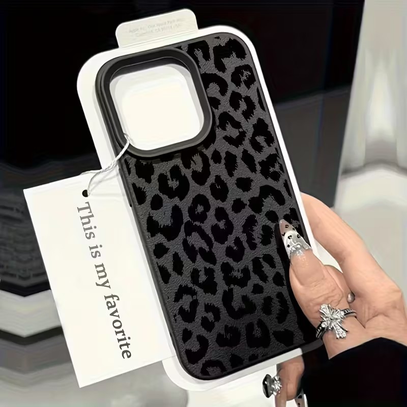 เคสโทรศัพท์กันกระแทกสีดำลายเสื - Phone Cases Leopard Print บทวิจารณ์และราคา