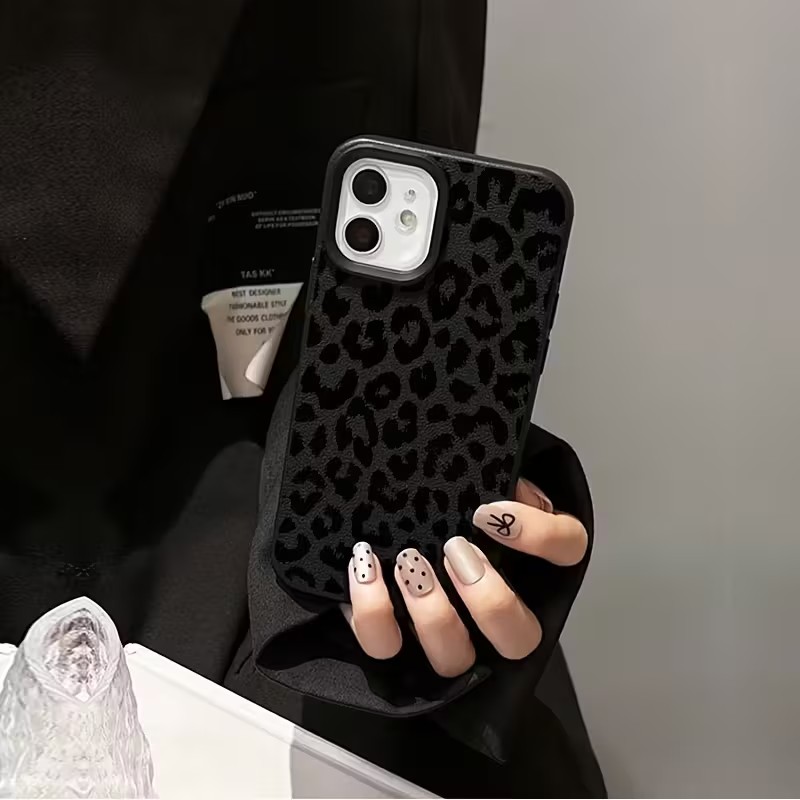 เคสโทรศัพท์กันกระแทกสีดำลายเสื - Phone Cases Leopard Print บทวิจารณ์และราคา