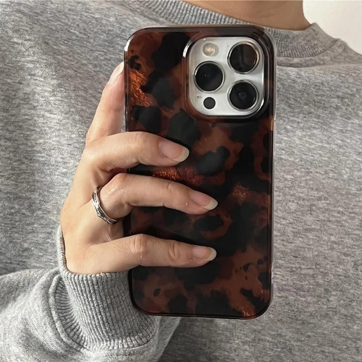 เคสโทรศัพท์ลายอำพันย้อนยุคแบบเ - Phone Cases Leopard Print บทวิจารณ์และราคา