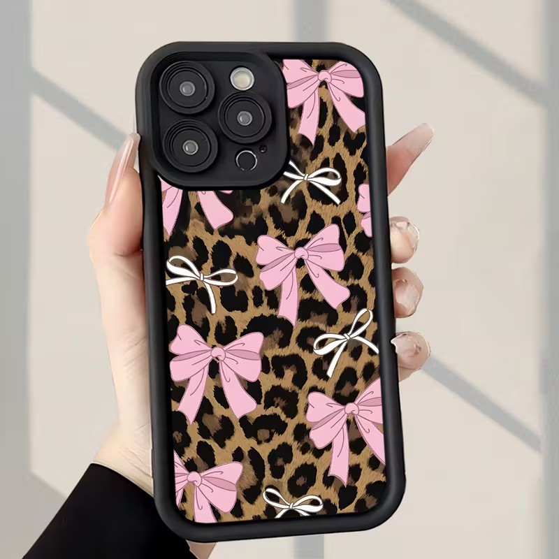 เคสโทรศัพท์ลายเสือดาวพร้อมโบว์ - Phone Cases Leopard Print บทวิจารณ์และราคา