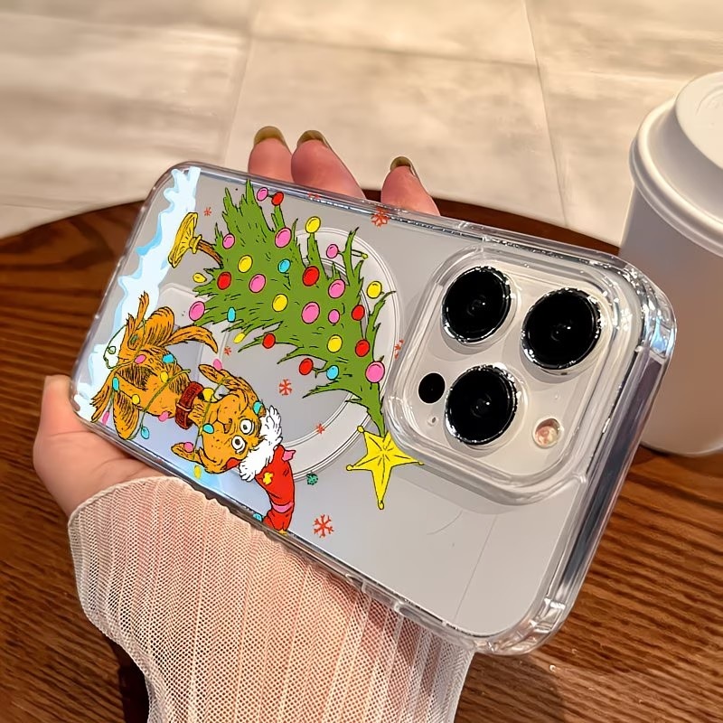 เคสโทรศัพท์ใสลายปาร์ตี้คริสต์ม - Clear Magsafe Case บทวิจารณ์และราคา