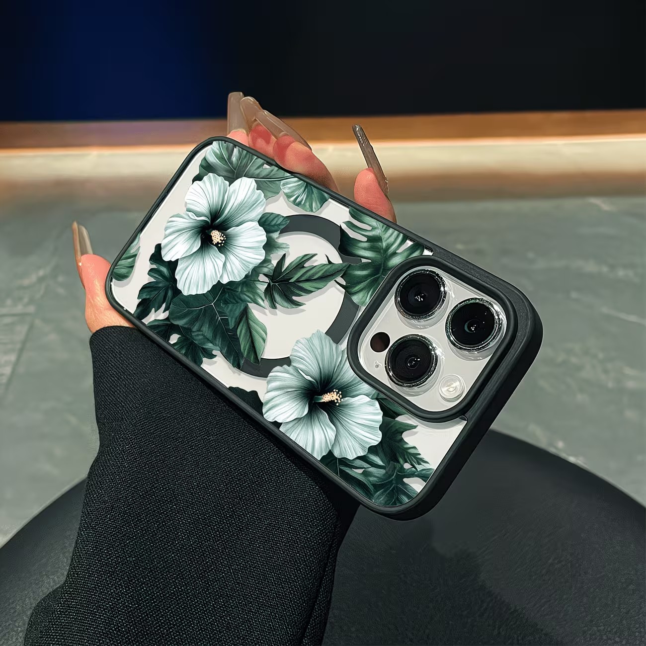 เคสโทรศัพท์ลายดอกไม้สีเขียวสำห - Clear Magsafe Case บทวิจารณ์และราคา