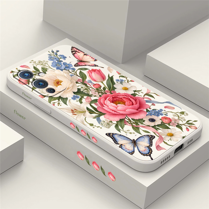 เคสโทรศัพท์ลายดอกไม้และผีเสื้อ - Phone Cases Drop Proof บทวิจารณ์และราคา