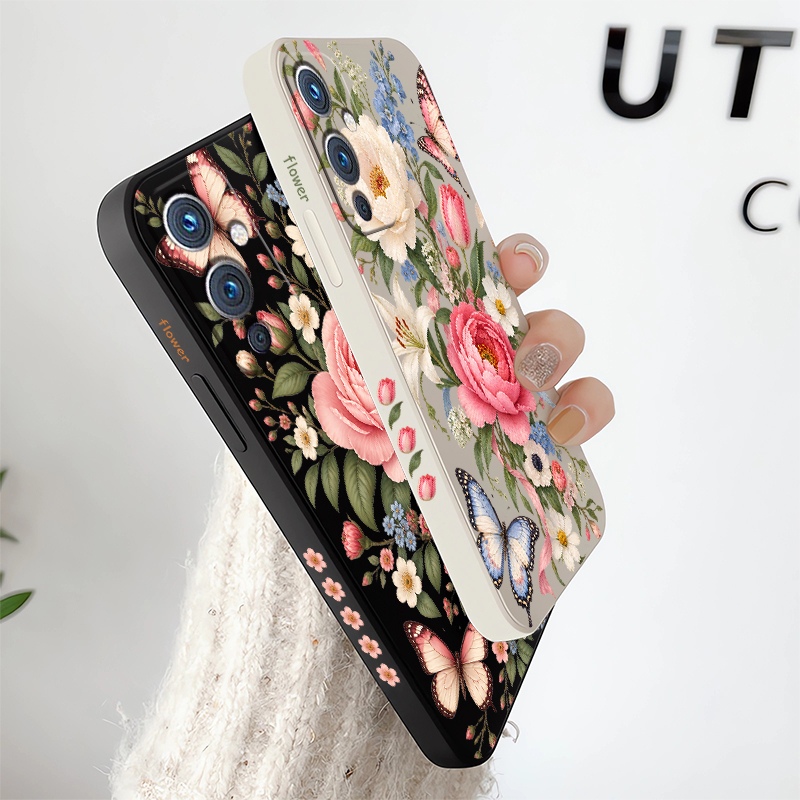 เคสโทรศัพท์ลายดอกไม้และผีเสื้อ - Phone Cases Drop Proof บทวิจารณ์และราคา